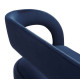 Blue Velvet Open Curved Back Bench